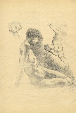  Francesco Nonni  (Faenza, 1885 - 1975) : Fanciullo con putti.  - Asta Libri, Grafica - Libreria Antiquaria Gonnelli - Casa d'Aste - Gonnelli Casa d'Aste