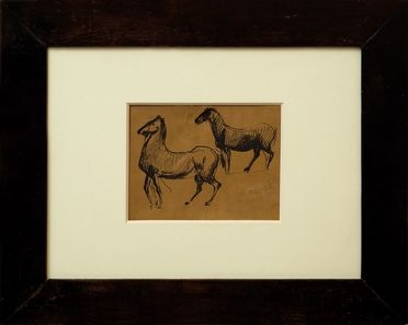  Marino Marini  (Pistoia, 1901 - Viareggio, 1980) : Due cavallini.  - Asta Design, Grafica - Libreria Antiquaria Gonnelli - Casa d'Aste - Gonnelli Casa d'Aste