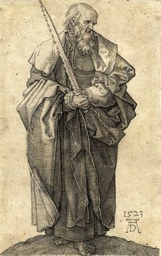  Albrecht Dürer  (Norimberga, 1471 - 1528) : San Simone.  - Asta Grafica, Dipinti ed Oggetti d'Arte dal XV al XX secolo - Libreria Antiquaria Gonnelli - Casa d'Aste - Gonnelli Casa d'Aste