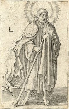  Lucas Van Leyden  (Leida,, 1494 - 1533) : San Giuda Taddeo.  - Asta Grafica, Dipinti ed Oggetti d'Arte dal XV al XX secolo - Libreria Antiquaria Gonnelli - Casa d'Aste - Gonnelli Casa d'Aste