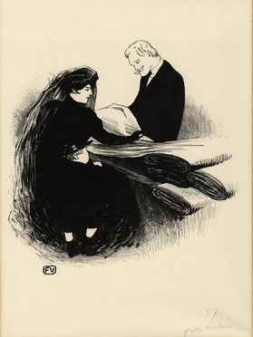  Félix Vallotton  (Losanna, 1865 - Parigi, 1925) : Dernière nouveauté.  - Asta Grafica, Dipinti ed Oggetti d'Arte dal XV al XX secolo - Libreria Antiquaria Gonnelli - Casa d'Aste - Gonnelli Casa d'Aste