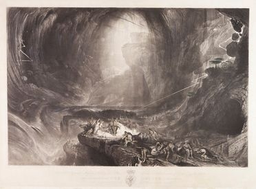  John Martin  (Haydon Bridge, 1789 - Isle of Man, 1854) : The deluge.  - Asta Grafica, Dipinti ed Oggetti d'Arte dal XV al XX secolo - Libreria Antiquaria Gonnelli - Casa d'Aste - Gonnelli Casa d'Aste