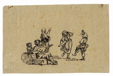  Jacques Callot  (Nancy, 1592 - 1635) [ambito di] : Festa paesana.  - Asta Grafica, Dipinti ed Oggetti d'Arte dal XV al XX secolo - Libreria Antiquaria Gonnelli - Casa d'Aste - Gonnelli Casa d'Aste