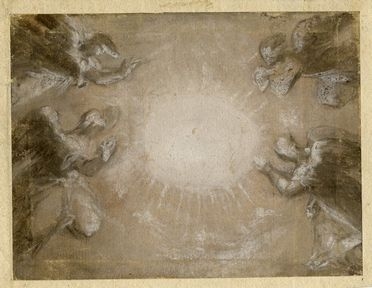  Annibale Castelli  (Bologna ?, 1573 - 1620) : Angeli.  - Asta Grafica, Dipinti ed Oggetti d'Arte dal XV al XX secolo - Libreria Antiquaria Gonnelli - Casa d'Aste - Gonnelli Casa d'Aste