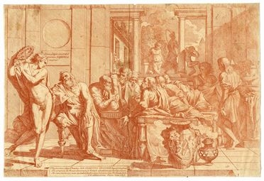  Pietro Testa  (Lucca, 1611 - Roma, 1650) : Il simposio.  - Asta Grafica, Dipinti ed Oggetti d'Arte dal XV al XX secolo - Libreria Antiquaria Gonnelli - Casa d'Aste - Gonnelli Casa d'Aste