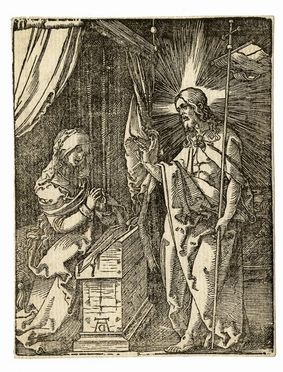  Albrecht Dürer  (Norimberga, 1471 - 1528) : Cristo appare alla Madre.  - Asta Grafica, Dipinti ed Oggetti d'Arte dal XV al XX secolo - Libreria Antiquaria Gonnelli - Casa d'Aste - Gonnelli Casa d'Aste