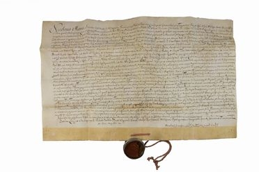 Documento pergamenaceo relativo alla Diocesi di Lucca.  - Asta Libri, manoscritti e autografi - Libreria Antiquaria Gonnelli - Casa d'Aste - Gonnelli Casa d'Aste