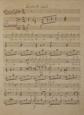  Toscanini Arturo : Sono sola! / Romanza per Soprano / di / Arturo Toscanini. / Parole di C. Cant[].  - Asta Libri, manoscritti e autografi - Libreria Antiquaria Gonnelli - Casa d'Aste - Gonnelli Casa d'Aste