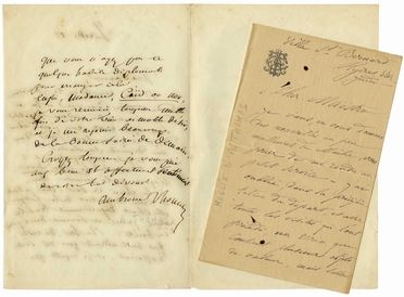  Thomas Ambroise : Lettera autografa firmata.  - Asta Libri, manoscritti e autografi - Libreria Antiquaria Gonnelli - Casa d'Aste - Gonnelli Casa d'Aste