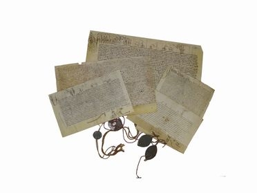 Raccolta di 5 pergamene con sigillo.  - Asta Libri, manoscritti e autografi - Libreria Antiquaria Gonnelli - Casa d'Aste - Gonnelli Casa d'Aste