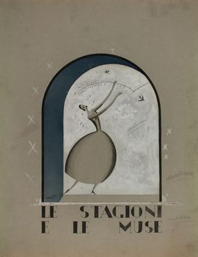 Bruno Angoletta  (Belluno, 1889 - Milano, 1954) : Le stagioni e le muse.  - Asta Stampe e Disegni XVI-XX secolo, Dipinti dell'800 e del '900. - Libreria Antiquaria Gonnelli - Casa d'Aste - Gonnelli Casa d'Aste