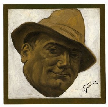  Aldo Sguanci  (Firenze, 1883 - 1933) : Ritratto di Enrico Caruso.  - Auction Prints and Drawings XVI-XX century, Paintings of the 19th-20th centuries - Libreria Antiquaria Gonnelli - Casa d'Aste - Gonnelli Casa d'Aste