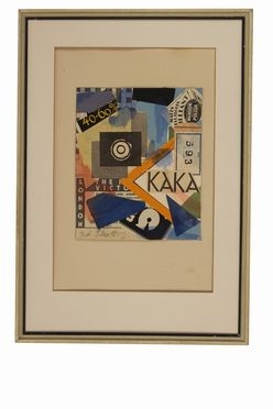  Kurt Schwitters  (Hannover, 1887 - Kendal, 1948) [attribuito a] : Merzzeichnung.  - Auction Prints and Drawings XVI-XX century, Paintings of the 19th-20th centuries - Libreria Antiquaria Gonnelli - Casa d'Aste - Gonnelli Casa d'Aste