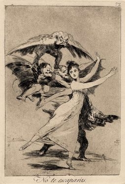  Francisco Goya y Lucientes  (Fuendetodos,, 1746 - Bordeaux,, 1828) : No te escapars (Non scapperai).  - Asta Stampe e Disegni XVI-XX secolo, Dipinti dell'800 e del '900. - Libreria Antiquaria Gonnelli - Casa d'Aste - Gonnelli Casa d'Aste
