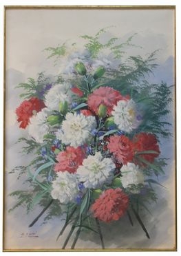 Guido Guidi  (Livorno, 1901 - 1998) : Bouquet di fiori.  - Asta Stampe e Disegni XVI-XX secolo, Dipinti dell'800 e del '900. - Libreria Antiquaria Gonnelli - Casa d'Aste - Gonnelli Casa d'Aste