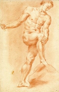  Pietro Faccini  (Bologna, 1562 - 1602) [ambito di] : Studio da modello.  - Asta Stampe e Disegni XVI-XX secolo, Dipinti dell'800 e del '900. - Libreria Antiquaria Gonnelli - Casa d'Aste - Gonnelli Casa d'Aste