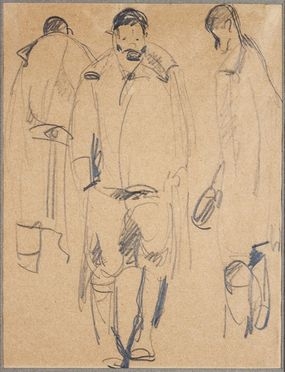  Lorenzo Viani  (Viareggio, 1882 - Ostia, 1936) : Soldati.  - Auction Prints, Drawings and Paintings from 16th until 20th centuries - Libreria Antiquaria Gonnelli - Casa d'Aste - Gonnelli Casa d'Aste