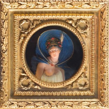 Ritratto femminile con un seno scoperto.  - Asta Stampe, Disegni e Dipinti dal XVI al XX secolo - Libreria Antiquaria Gonnelli - Casa d'Aste - Gonnelli Casa d'Aste