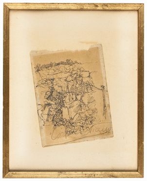  Lorenzo Viani  (Viareggio, 1882 - Ostia, 1936) : Pergolato.  - Auction Prints, Drawings and Paintings from 16th until 20th centuries - Libreria Antiquaria Gonnelli - Casa d'Aste - Gonnelli Casa d'Aste