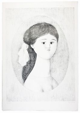  Antonio Bueno  (Berlino, 1918 - Fiesole, 1984) : Figura femminile.  - Asta Stampe, Disegni e Dipinti dal XVI al XX secolo - Libreria Antiquaria Gonnelli - Casa d'Aste - Gonnelli Casa d'Aste