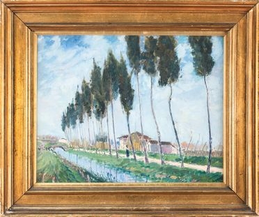  Umberto Vittorini  (Barga, 1890 - Milano, 1979) : Campagna pisana.  - Auction Prints, Drawings and Paintings from 16th until 20th centuries - Libreria Antiquaria Gonnelli - Casa d'Aste - Gonnelli Casa d'Aste