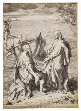  Aegidius Sadeler II  (Anversa, 1570 - Praga, 1629) : La chiamata di Sant'Andrea.  - Asta Stampe, Disegni e Dipinti dal XVI al XX secolo - Libreria Antiquaria Gonnelli - Casa d'Aste - Gonnelli Casa d'Aste