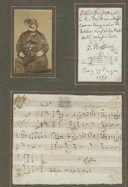  Rossini Gioachino : Autografo musicale firmato 'G. Rossini'.  - Asta Libri, Manoscritti e Autografi - Libreria Antiquaria Gonnelli - Casa d'Aste - Gonnelli Casa d'Aste