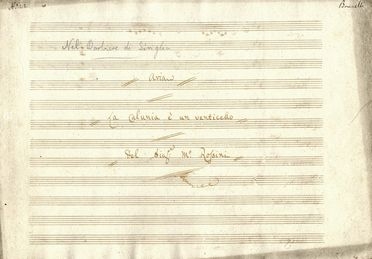  Rossini Gioachino : Aria / La calunnia  un venticello [?].  - Asta Libri, Manoscritti e Autografi - Libreria Antiquaria Gonnelli - Casa d'Aste - Gonnelli Casa d'Aste