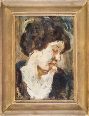  Honor Daumier  (Marsiglia, 1808 - Valmondois, 1879) [attribuito a] : Ritratto femminile.  - Asta Libri & Grafica. Parte I: Stampe, Disegni & Dipinti - Libreria Antiquaria Gonnelli - Casa d'Aste - Gonnelli Casa d'Aste