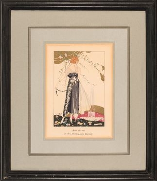  Umberto Brunelleschi  (Montemurlo, 1879 - Parigi, 1949) : Robe du soir de chez Marie-Louise Barclay.  - Auction Books & Graphics. Part I: Prints, Drawings & Paintings - Libreria Antiquaria Gonnelli - Casa d'Aste - Gonnelli Casa d'Aste