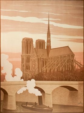  Paul Emile Berthon  (Chartrettes, 1872 - Parigi, 1909) : Notre Dame.  - Asta Libri & Grafica. Parte I: Stampe, Disegni & Dipinti - Libreria Antiquaria Gonnelli - Casa d'Aste - Gonnelli Casa d'Aste