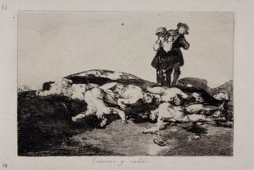  Francisco Goya y Lucientes  (Fuendetodos,, 1746 - Bordeaux,, 1828) : Enterrar y callar (Seppellire e tacere).  - Asta Libri & Grafica. Parte I: Stampe, Disegni & Dipinti - Libreria Antiquaria Gonnelli - Casa d'Aste - Gonnelli Casa d'Aste