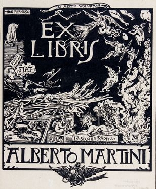  Alberto Martini  (Oderzo, 1876 - Milano, 1954) : Ex-libris Alberto Martini.  - Asta Libri & Grafica. Parte I: Stampe, Disegni & Dipinti - Libreria Antiquaria Gonnelli - Casa d'Aste - Gonnelli Casa d'Aste
