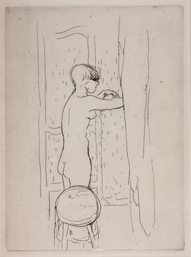  Pierre Bonnard  (Fontenay-aux-Roses, 1867 - Le Cannet, 1947) : La Toilette.  - Asta Libri & Grafica. Parte I: Stampe, Disegni & Dipinti - Libreria Antiquaria Gonnelli - Casa d'Aste - Gonnelli Casa d'Aste