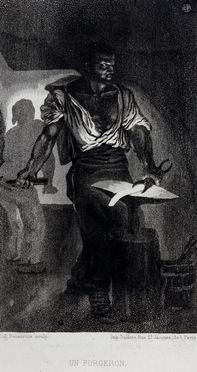  Eugne Delacroix  (Charenton Saint Maurice, 1798 - Parigi, 1863) : Un Forgeron.  - Asta Libri & Grafica. Parte I: Stampe, Disegni & Dipinti - Libreria Antiquaria Gonnelli - Casa d'Aste - Gonnelli Casa d'Aste