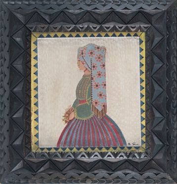  A. Porr  (Sardegna, ) : Donna in costume sardo.  - Asta Libri & Grafica. Parte I: Stampe, Disegni & Dipinti - Libreria Antiquaria Gonnelli - Casa d'Aste - Gonnelli Casa d'Aste