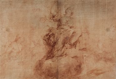  Luca Giordano  (Napoli, 1634 - 1705) [attribuito a] : Figura allegorica.  - Asta Libri & Grafica. Parte I: Stampe, Disegni & Dipinti - Libreria Antiquaria Gonnelli - Casa d'Aste - Gonnelli Casa d'Aste