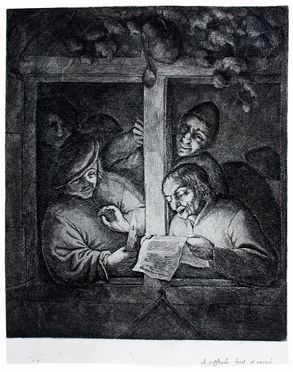  Adriaen (van) Ostade  (Haarlem,, 1610 - ivi, 1685) : I cantori.  - Asta Libri & Grafica. Parte I: Stampe, Disegni & Dipinti - Libreria Antiquaria Gonnelli - Casa d'Aste - Gonnelli Casa d'Aste