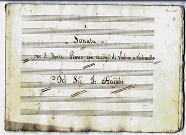  Haydn Joseph Franz : Raccolta di 6 Sonate per pianoforte con accompagnamento di Violino e Violoncello.  - Asta Libri & Grafica. Parte II: Autografi, Musica & Libri a Stampa - Libreria Antiquaria Gonnelli - Casa d'Aste - Gonnelli Casa d'Aste