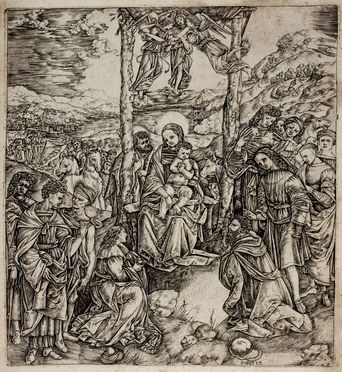  Cristofano di Michele Martini (il Robetta)  (Firenze,, 1462) : Adorazione dei Magi.  - Asta Libri & Grafica. Parte I: Stampe, Disegni & Dipinti - Libreria Antiquaria Gonnelli - Casa d'Aste - Gonnelli Casa d'Aste