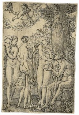  Heinrich Aldegrever  (Paderborn, 1502 - Soest, 1560) : Il giudizio di Paride.  - Asta Libri & Grafica - Libreria Antiquaria Gonnelli - Casa d'Aste - Gonnelli Casa d'Aste