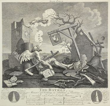  William Hogarth  (Londra, 1697 - 1764) : Tail Piece. The Bathos.  - Asta Libri & Grafica - Libreria Antiquaria Gonnelli - Casa d'Aste - Gonnelli Casa d'Aste