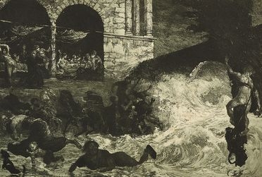  Albert Welti  (Zurigo, 1862 - Berna, 1912) : Die Sintflut (Il diluvio).  - Asta Libri & Grafica - Libreria Antiquaria Gonnelli - Casa d'Aste - Gonnelli Casa d'Aste