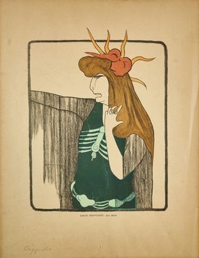  Leonetto Cappiello  (Livorno, 1875 - Cannes, 1942) : Sarah Bernhardt dans Mde.  - Auction Books & Graphics - Libreria Antiquaria Gonnelli - Casa d'Aste - Gonnelli Casa d'Aste