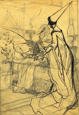  Maria Augusta Cavalieri  (Firenze, 1900 - Pelago, 1982) : Lotto di 4 illustrazioni per Pinocchio.  Luigi Cavalieri  (Bologna, 1869 - Fiesole, 1940)  - Asta Libri & Grafica - Libreria Antiquaria Gonnelli - Casa d'Aste - Gonnelli Casa d'Aste