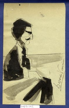  Lorenzo Viani  (Viareggio, 1882 - Ostia, 1936) : Ritratto di uomo con baffi.  - Asta Libri & Grafica - Libreria Antiquaria Gonnelli - Casa d'Aste - Gonnelli Casa d'Aste