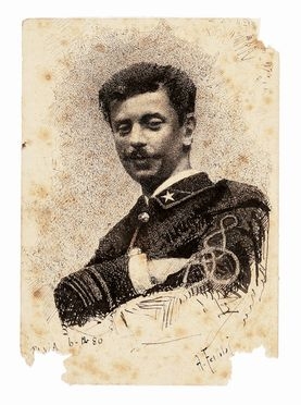  Alberto Fabbi  (Bologna, 1858 - 1906) : Ritratto di ufficiale.  - Auction Books & Graphics - Libreria Antiquaria Gonnelli - Casa d'Aste - Gonnelli Casa d'Aste