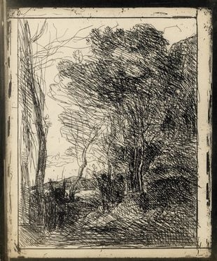  Jean-Baptiste-Camille Corot  (Parigi, 1796 - Ville d'Avray, 1875) : La ronde gauloise.  - Asta Libri & Grafica - Libreria Antiquaria Gonnelli - Casa d'Aste - Gonnelli Casa d'Aste