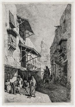  Cesare Biseo  (Roma, 1843 - 1909) : Strada del Cairo.  - Auction Books & Graphics - Libreria Antiquaria Gonnelli - Casa d'Aste - Gonnelli Casa d'Aste