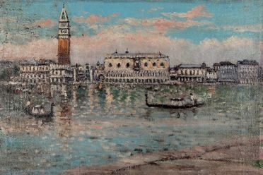  Joaqun Sunyer  (Sitges (Barcelona), 1874 - 1956) [attribuito a] : Veduta di Venezia.  - Asta Libri & Grafica - Libreria Antiquaria Gonnelli - Casa d'Aste - Gonnelli Casa d'Aste